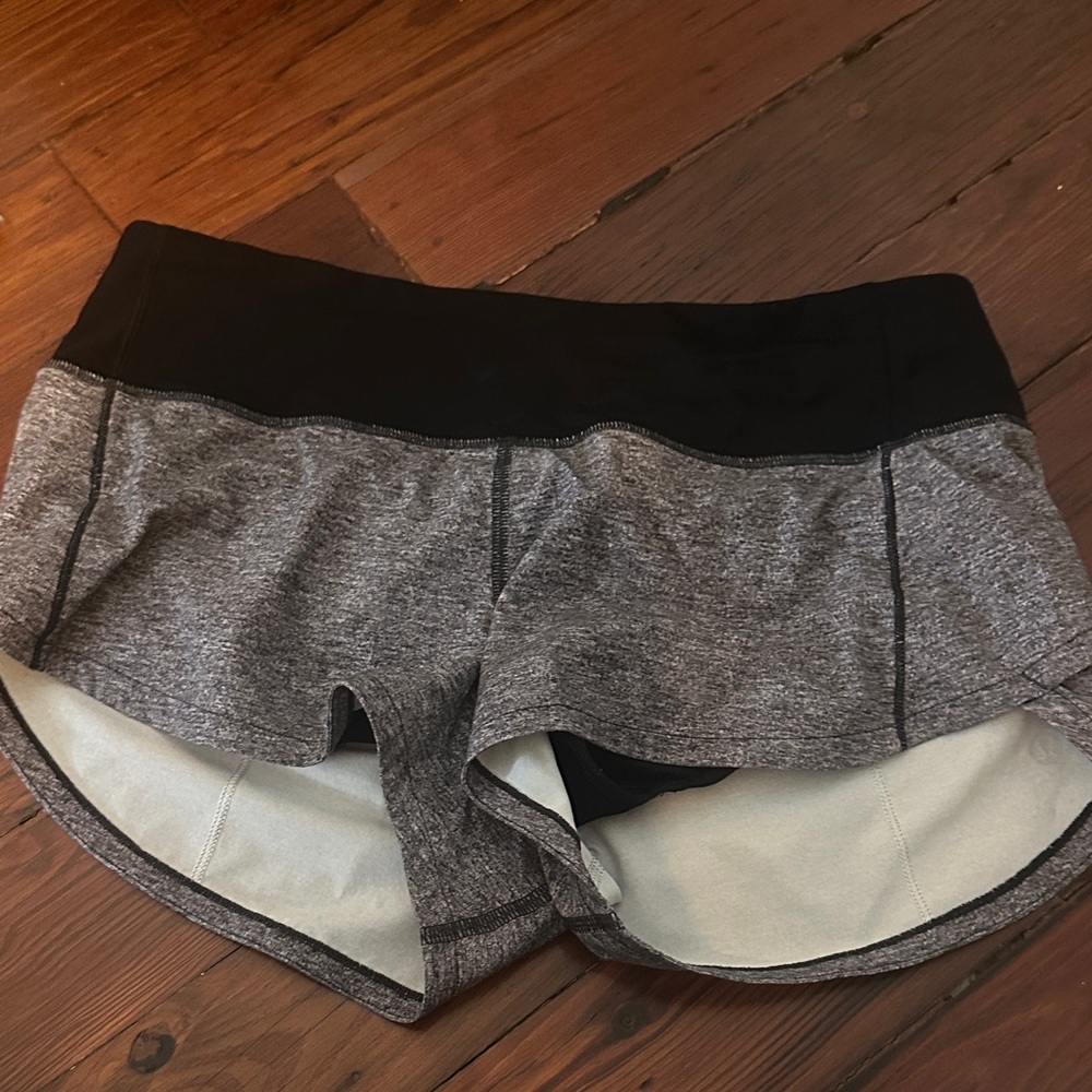 lululemon athletica Black and Gray Athletic Shorts